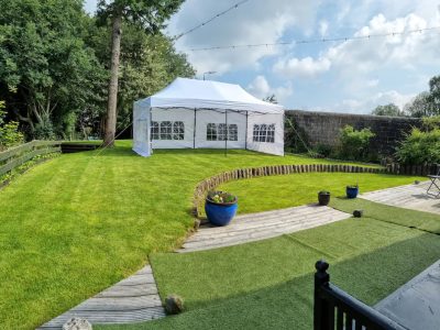 backyard in glasgow holiday cottage